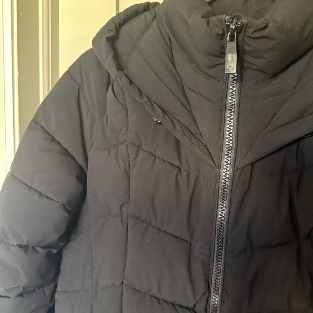 Calvin Klein Black Puffer Coat Women’s L - Picture 2 of 6